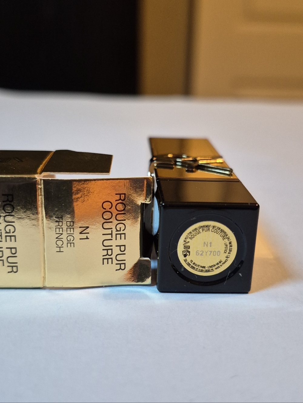 Yves Saint Laurent Rouge Pur Couture Satin Lipstick: Beige Trench (N1) .04oz NIB - Picture 6 of 6